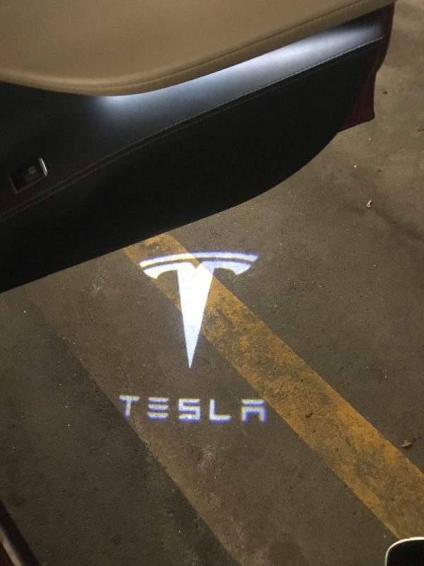 Tesla ghost shadow door lights